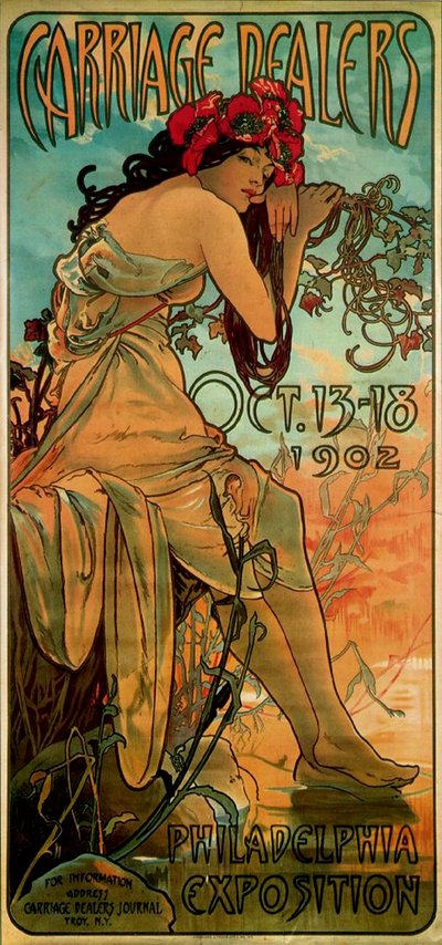 Marchands de voitures, 1902 - Alphonse Mucha